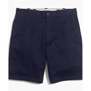 J. Crew Factory Shorts Men’s 33 Blue Navy 9" Flex Chino Flat Front New Cotton